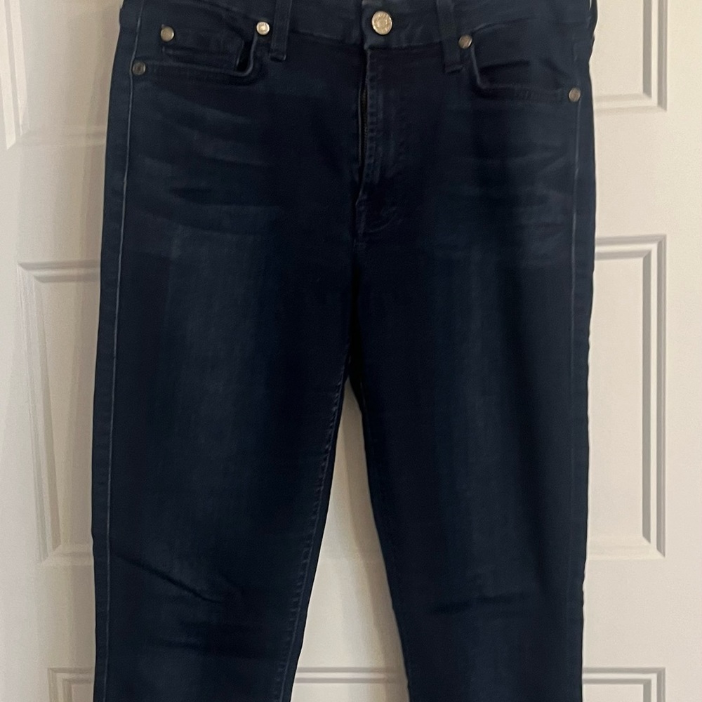 7 For All Mankind SLIM ILLUSION ANKLE SKINNY IN TWILIGHT BLUE size 28